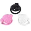 ABS Small Shell Chastity Cage Set with 4 Rings – Pink / Black / White — product image 2