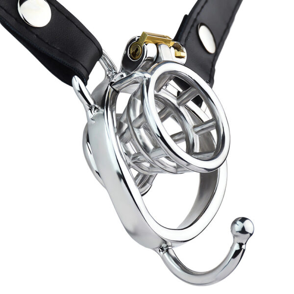 Negative Chastity Cage with Adjustable PU Strap — product image 9