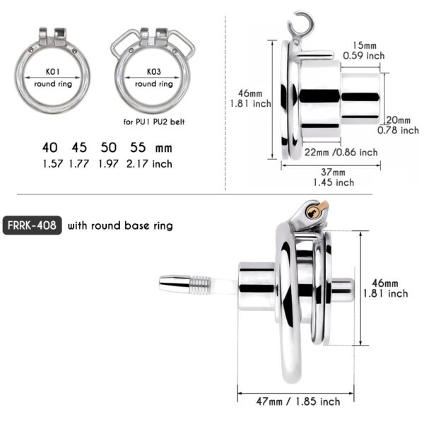 Inverted Chastity Cage with Dildo and Silicone Urethral Tube — product image 18