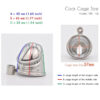 Metal Small Penis Chastity Cage with PU Strap — product image 5