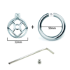 Stainless Steel Urethral Chastity Cage with Removable Metal Tube — product image 14