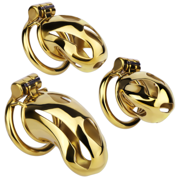 Gold Metal Classic Chastity Cage – S / M / L — product image 1
