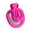 Rose Flat Chastity Cage with 4 Rings – Black / Pink / White — product image 18