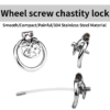 Versatile Flat Chastity Cage with Removable Spikes and Silicone / Metal Catheter — product image 4