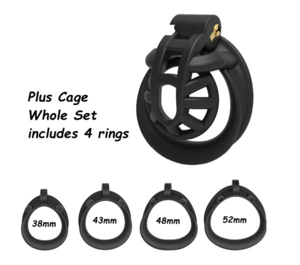 Positive / Negative Resin Chastity Cage Set – Minus / Plus Chastity Device — image 2 Positive / Negative Resin Chastity Cage Set – Minus / Plus Chastity Device — product image 2
