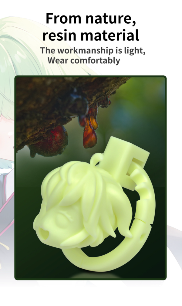 All-in-One 3D Printed Anime Chastity Cage with Adjustable Ring — product image 3