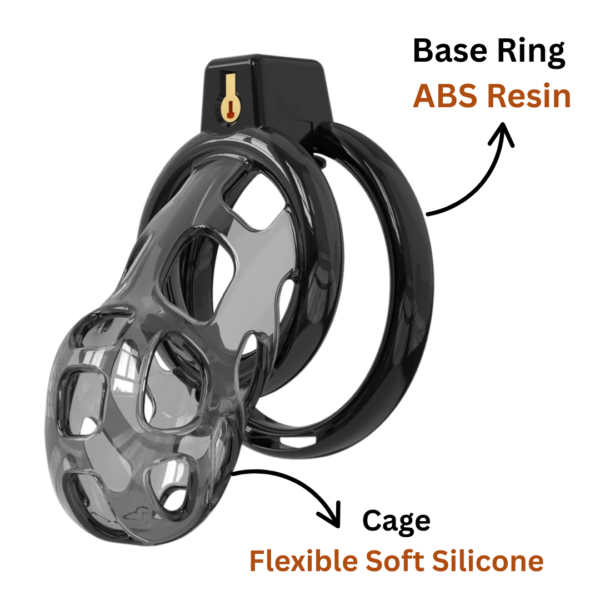 Flexible Soft Silicone Chastity Cage Set — image 5 Flexible Soft Silicone Chastity Cage Set — product image 5