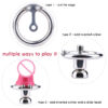 Tiny Reversing Chastity Cage with Stainless Steel Inverted Urine Plug — product image 7