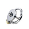 Flat Chastity Cage with Detachable Metal Catheter and Anti-Drop Ring — product image 7