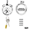 Versatile Flat Chastity Cage with Removable Spikes and Silicone / Metal Catheter — product image 8