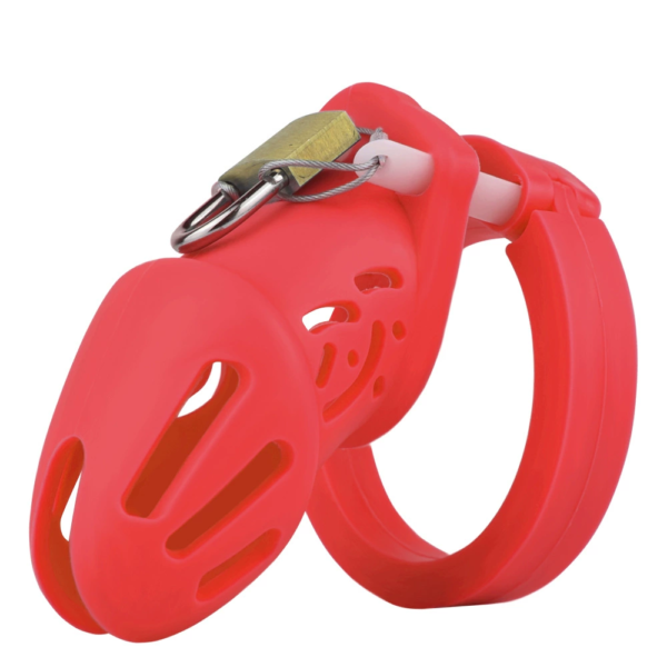 Soft Silicone Chastity Cage with Strap – Large / Small Size – Multicolor — product image 15