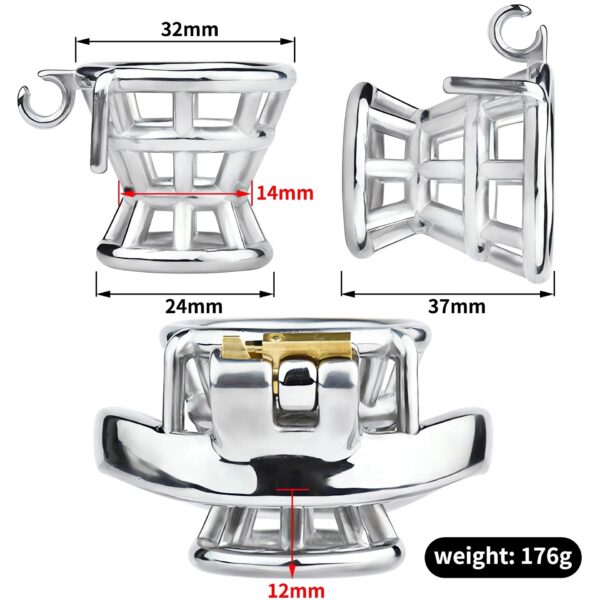 Metal Inverted Chastity Cage Stainless Steel Negative Chastity Device — product image 2