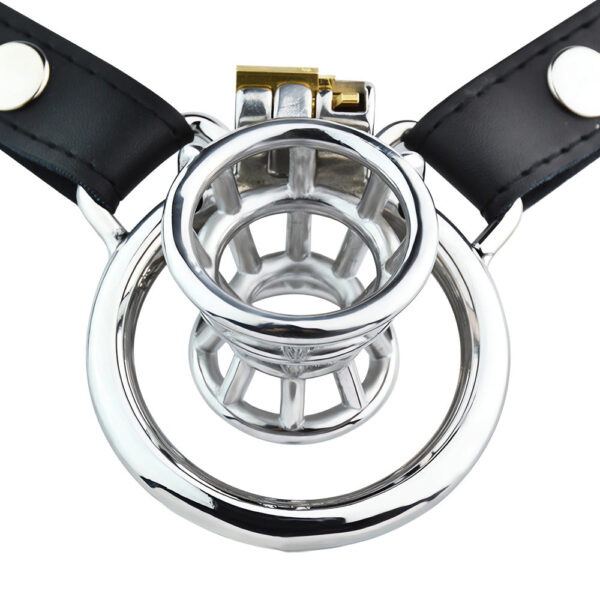 Negative Chastity Cage with Adjustable PU Strap — product image 4