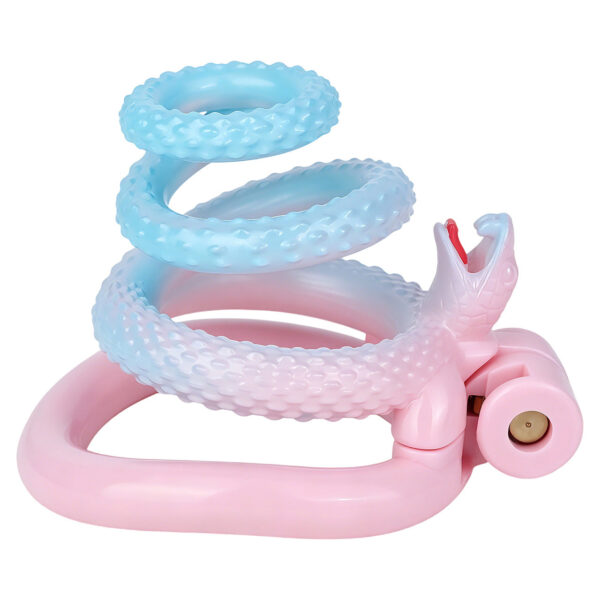 Fantasy Snake Chastity Cage – Light Pink & Blue Gradient — product image 9