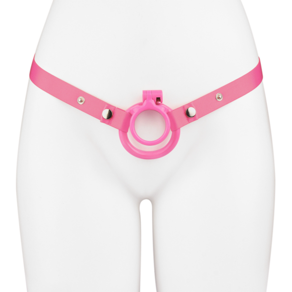 Lockable Resin Cock Ring Chastity Cage – Blue / Black / Pink / White — product image 28
