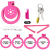 NEW Resin Flat Chastity Cage Set – Pink — product image 7