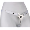 Minimalist Inverted Chastity Cage with Adjustable Nylon Belt — product image 12
