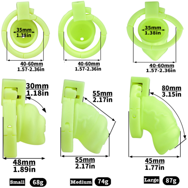 Versatile Resin Chastity Cage with Built-in Adjustable Ring and Detachable Butt Plug — product image 2