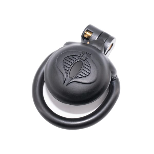 Black Mamba Chastity Cage with Urethral Hole and 4 Penis Rings — product image 2