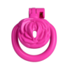 Rose Flat Chastity Cage with 4 Rings – Black / Pink / White — product image 14