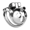 Small Metal Chastity Cage with Black or Pink Soft Pussy Catheter — product image 8