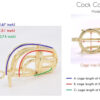 Curved Metal Gold Chastity Cage — product image 4