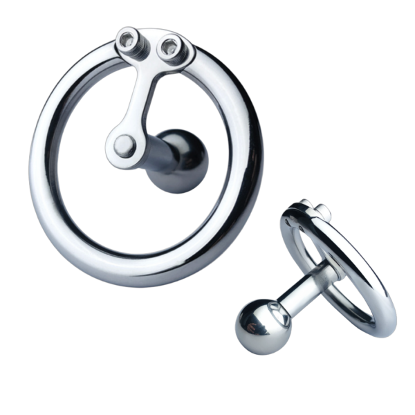 Inverted Chastity Cage with Ball and Metal Bar — product image 1
