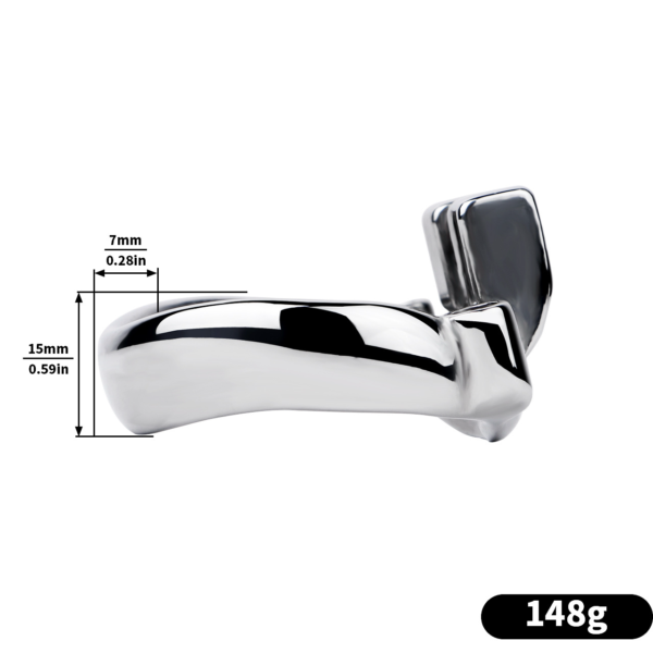 Men’s Stainless Steel PA Locking Chastity Cage — product image 4