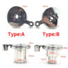 Stainless Steel Flat Inverted Chastity Cage with Cylinder – Type B — product image 9