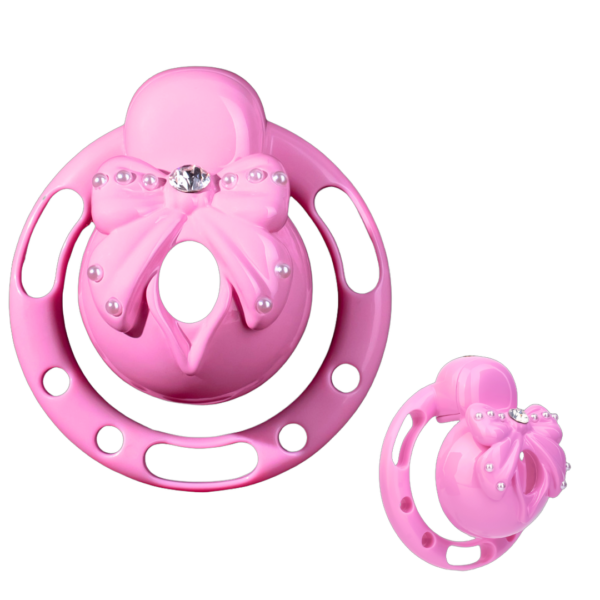 Pink Sissy Bowtie Chastity Cage — product image 1