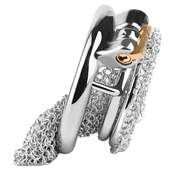 Soft Metal Chastity Cage for Big Cock Hollow Mesh Penis Sleeve – 110mm — image 3 Soft Metal Chastity Cage for Big Cock Hollow Mesh Penis Sleeve – 110mm — product image 3
