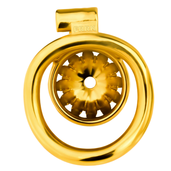 Gold Sunflower Tiny Chastity Cage — product image 12