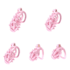 Pink Chastity Cage with Detachable Silicone Spikes — product image 3