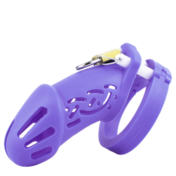 Soft Silicone Chastity Cage with Strap – Large / Small Size – Multicolor — product image 16