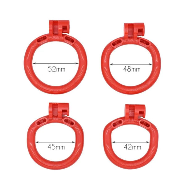 Micro / Small Plastic Chastity Cage with 4 Penis Rings — product image 7