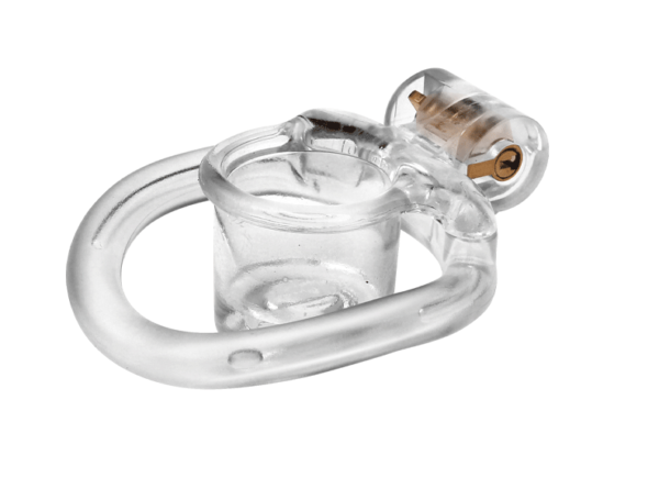 Tiny Inverted Chastity Cage with 4 Cock Rings — product image 13