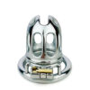 Short chastity cage in Stainless Steel with holes — product image 3
