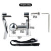 Flat Inverted Chastity Cage with Metal Ball Plug — product image 8