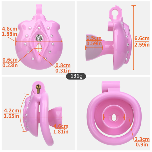 Pink Sissy Inverted Chastity Cage — image 2 Pink Sissy Inverted Chastity Cage — product image 2