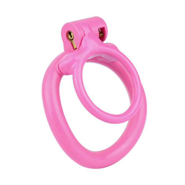 Lockable Resin Cock Ring Chastity Cage – Blue / Black / Pink / White — product image 17