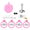 Lightweight Chastity Cage with Removable Inverted Plug and 4 Base Rings — product image 8