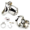 Stainless Steel Spiked Cock Cage with Anti-drop Loop Penis Ring — product image 6