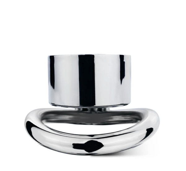 Flat Compact Chastity Cage with Ventilation Holes and Metal Catheter — product image 5