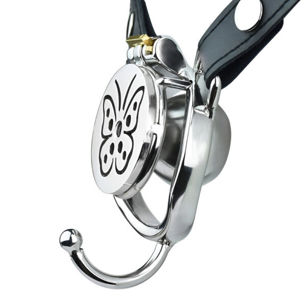 Butterfly Inverted Chastity Cage with PU Belt and Silicone Catheter — product image 9
