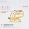 Curved Metal Gold Chastity Cage — product image 10
