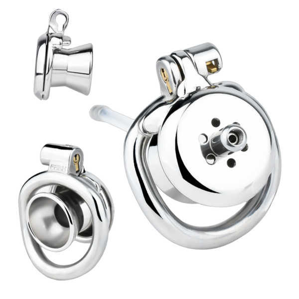 Sleek Inverted Chastity Cage with Removable Soft Silicone Catheter — image 1 Sleek Inverted Chastity Cage with Removable Soft Silicone Catheter — product image 1