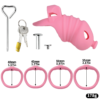 Soft Silicone Chastity Cage with Invisible Lock and 4 Base Rings — product image 13