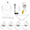 NEW Resin Flat Chastity Cage Set – White — product image 7
