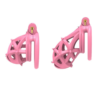Pink Resin Chastity Cage with Detachable Soft Spikes — product image 5