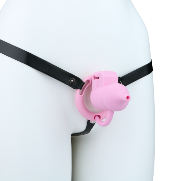 Silicone Baby Bottle Chastity Cage with 4 Locking Rings — product image 37